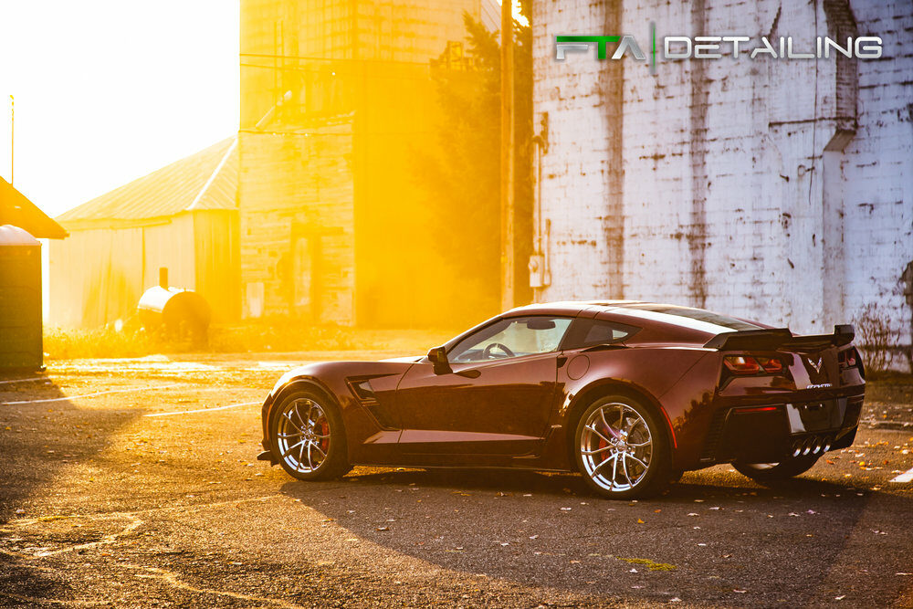 FTA Detailing Corvette Maroon Side Sun